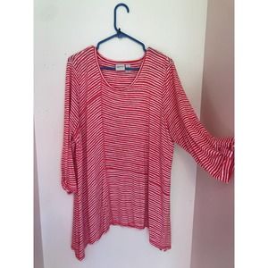 Zenergy Size 3 Red Striped Top